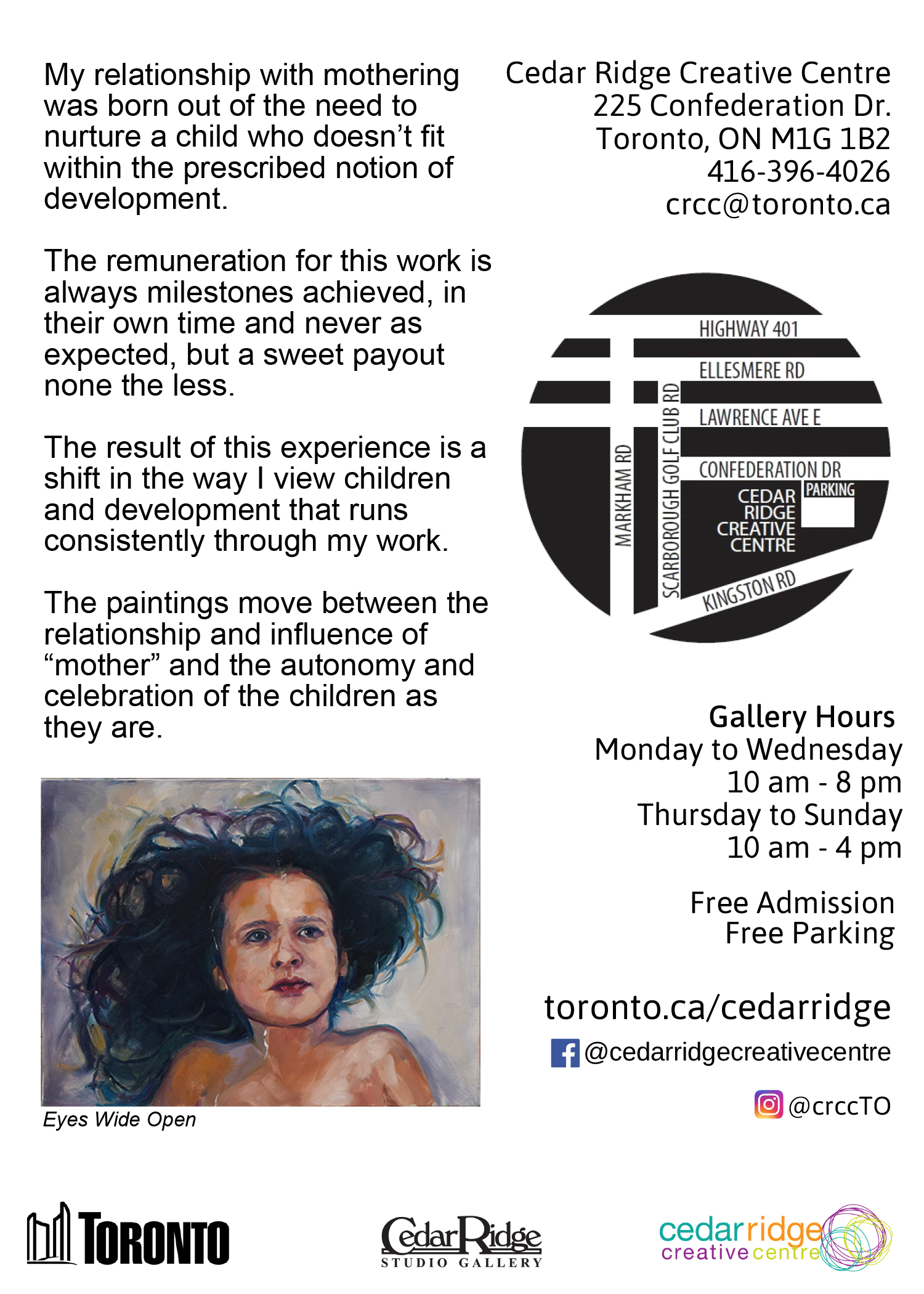 Cedar Ridge Creative Centre-225 Confederation Dr. Toronto.