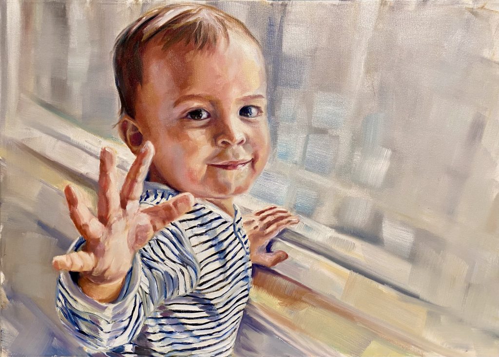Portrait painting of child 18x24